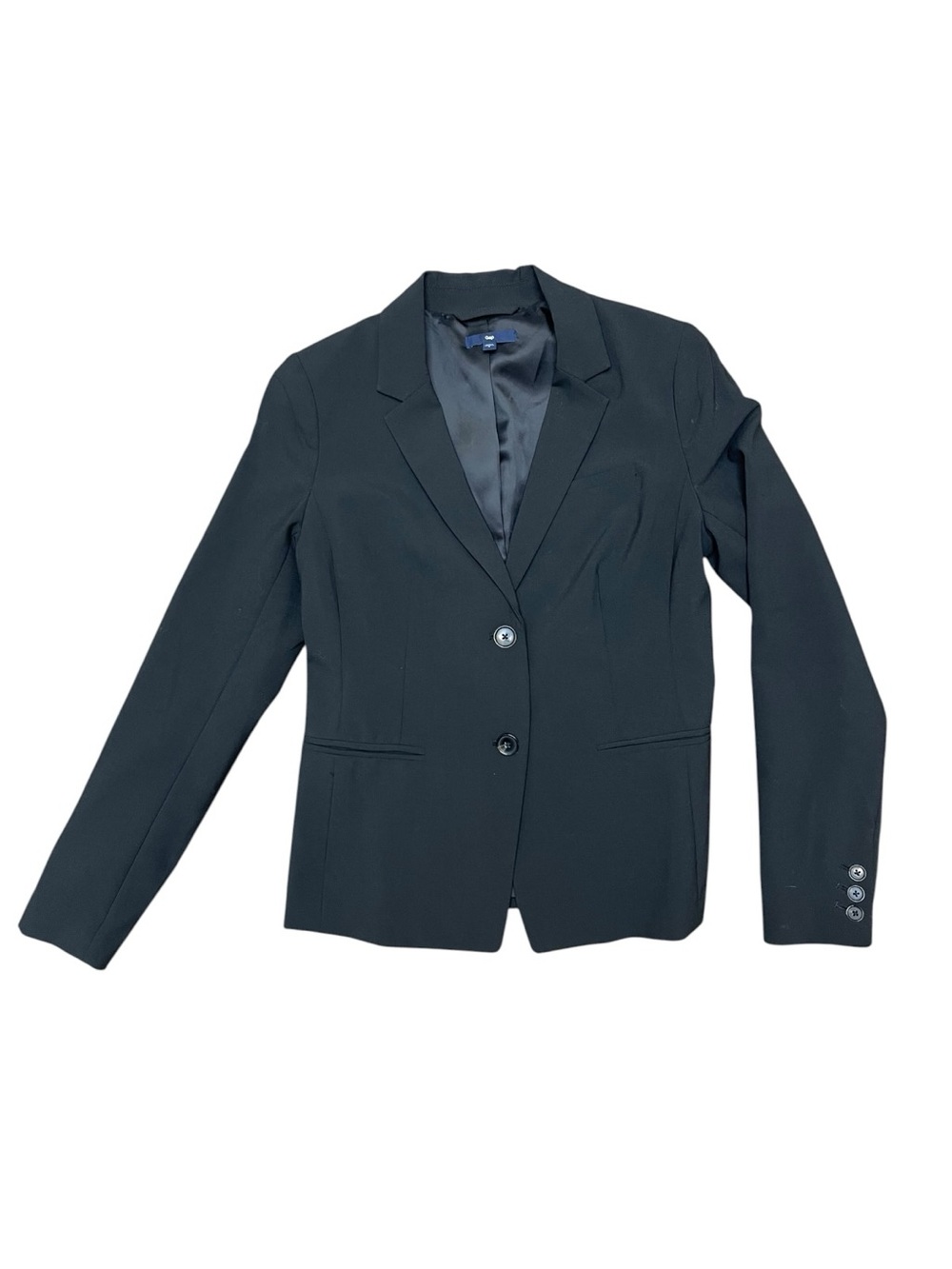 GAP Black Tailored Two Button Blazer Womenās Size 2 Career Office Work Jacket